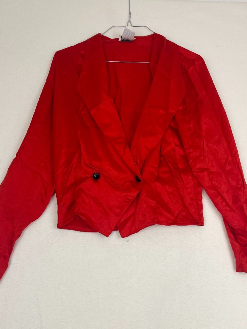 Vintage Christian Dior Separates Red Silk Blazer Size 6 Made in Hong Kong